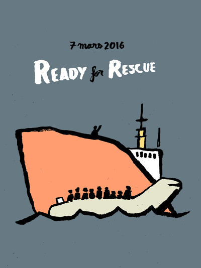 Jean jullien talkie walkie sos mediterranee